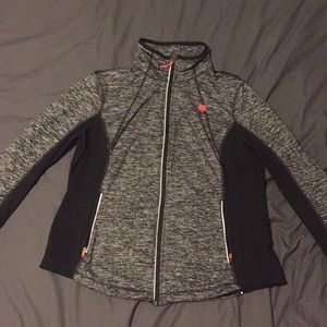 tangerine full zip up jacket